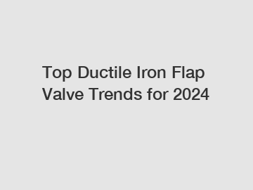 Top Ductile Iron Flap Valve Trends for 2024