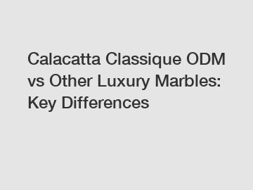 Calacatta Classique ODM vs Other Luxury Marbles: Key Differences