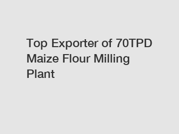 Top Exporter of 70TPD Maize Flour Milling Plant Top Exporter of 70TPD Maize Flour Milling Plant