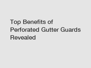 Top Benefits of Perforated Gutter Guards Revealed Top Benefits of Perforated Gutter Guards Revealed