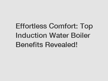 Effortless Comfort: Top Induction Water Boiler Benefits Revealed!