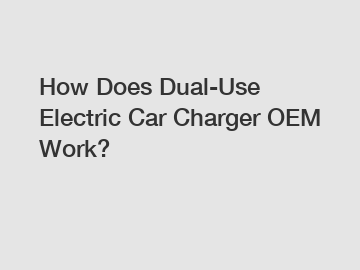 How Does Dual-Use Electric Car Charger OEM Work?