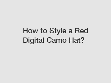 How to Style a Red Digital Camo Hat?