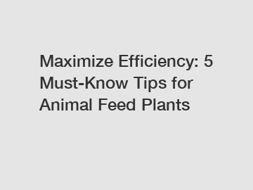 Maximize Efficiency: 5 Must-Know Tips for Animal Feed Plants