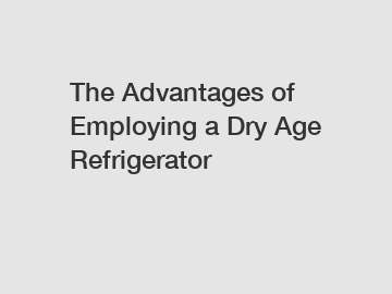 The Advantages of Employing a Dry Age Refrigerator