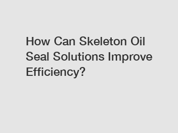 How Can Skeleton Oil Seal Solutions Improve Efficiency?