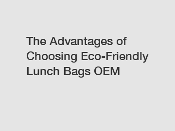 The Advantages of Choosing Eco-Friendly Lunch Bags OEM