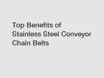 Top Benefits of Stainless Steel Conveyor Chain Belts Top Benefits of Stainless Steel Conveyor Chain Belts