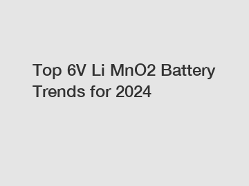 Top 6V Li MnO2 Battery Trends for 2024