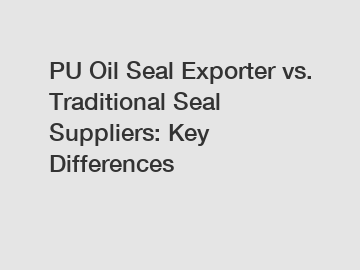 PU Oil Seal Exporter vs. Traditional Seal Suppliers: Key Differences