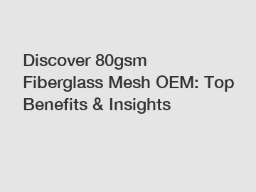 Discover 80gsm Fiberglass Mesh OEM: Top Benefits & Insights