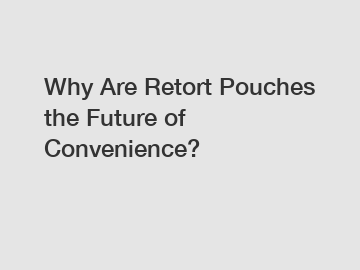 Why Are Retort Pouches the Future of Convenience?