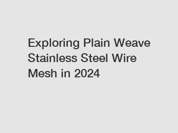 Exploring Plain Weave Stainless Steel Wire Mesh in 2024 Exploring Plain Weave Stainless Steel Wire Mesh in 2024