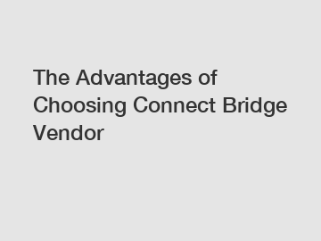 The Advantages of Choosing Connect Bridge Vendor