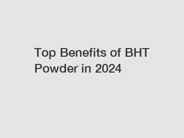 Top Benefits of BHT Powder in 2024