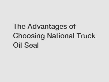 The Advantages of Choosing National Truck Oil Seal