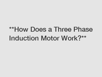 **How Does a Three Phase Induction Motor Work?**