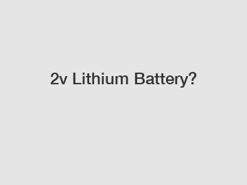 2v Lithium Battery?