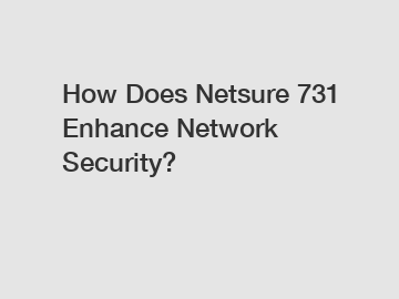 How Does Netsure 731 Enhance Network Security?