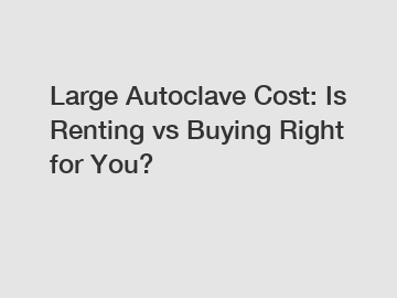 Large Autoclave Cost: Is Renting vs Buying Right for You?