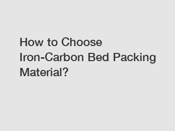 How to Choose Iron-Carbon Bed Packing Material?