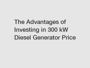 The Advantages of Investing in 300 kW Diesel Generator Price