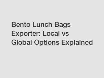 Bento Lunch Bags Exporter: Local vs Global Options Explained