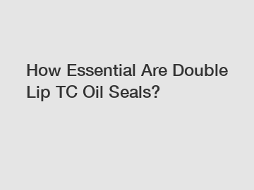 How Essential Are Double Lip TC Oil Seals?