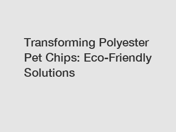 Transforming Polyester Pet Chips: Eco-Friendly Solutions