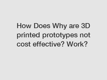 How Does Why are 3D printed prototypes not cost effective? Work?