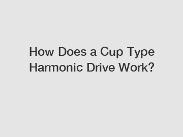 How Does a Cup Type Harmonic Drive Work?