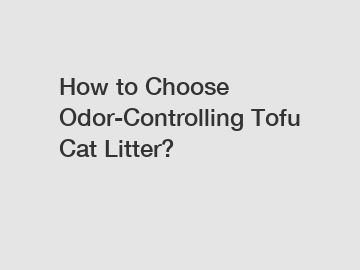 How to Choose Odor-Controlling Tofu Cat Litter?