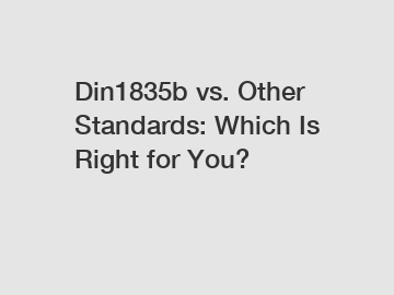 Din1835b vs. Other Standards: Which Is Right for You?