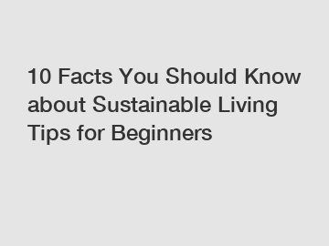 10 Facts You Should Know about Sustainable Living Tips for Beginners