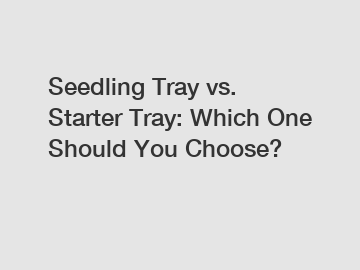 Seedling Tray vs. Starter Tray: Which One Should You Choose?