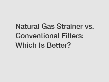 Natural Gas Strainer vs. Conventional Filters: Which Is Better?