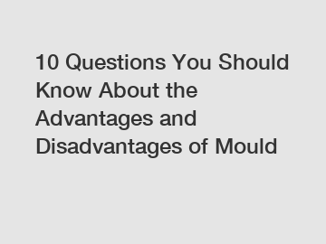 10 Questions You Should Know About the Advantages and Disadvantages of Mould