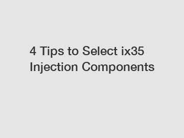 4 Tips to Select ix35 Injection Components