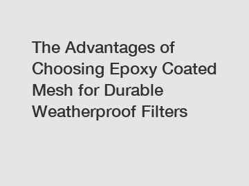 The Advantages of Choosing Epoxy Coated Mesh for Durable Weatherproof Filters