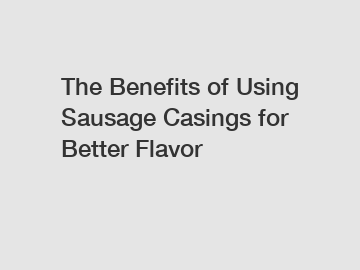 The Benefits of Using Sausage Casings for Better Flavor