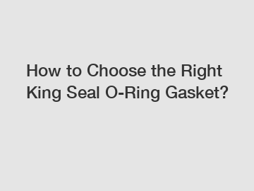 How to Choose the Right King Seal O-Ring Gasket?