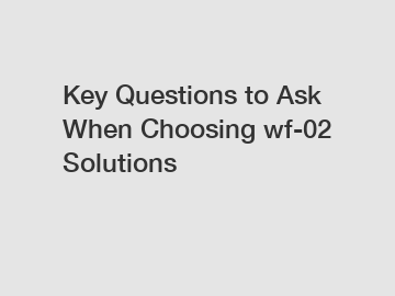 Key Questions to Ask When Choosing wf-02 Solutions