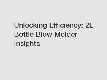 Unlocking Efficiency: 2L Bottle Blow Molder Insights