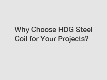 Why Choose HDG Steel Coil for Your Projects?