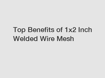 Top Benefits of 1x2 Inch Welded Wire Mesh