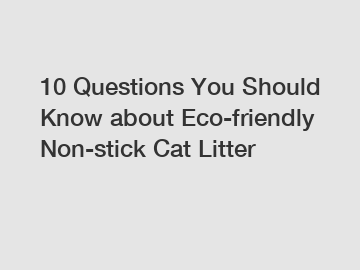 10 Questions You Should Know about Eco-friendly Non-stick Cat Litter