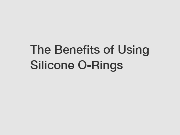 The Benefits of Using Silicone O-Rings