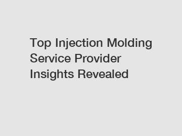 Top Injection Molding Service Provider Insights Revealed