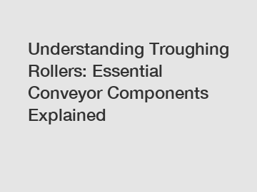 Understanding Troughing Rollers: Essential Conveyor Components Explained