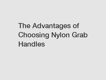 The Advantages of Choosing Nylon Grab Handles